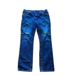 Ariat men’s 38x36 FR M4 relaxed fit boot cut distressed flame resistant jeans
